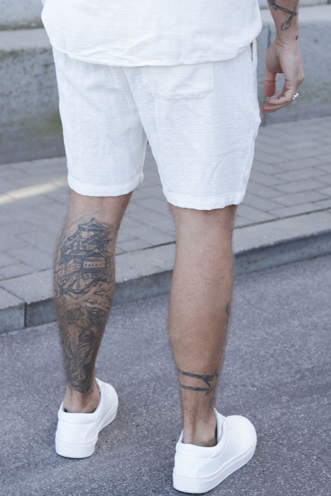 ONLY & SONS Tel Latham Linen Shorts Cloud Dancer