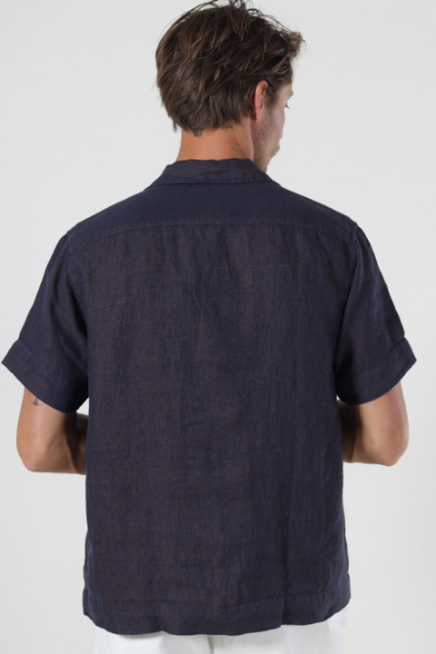 Kronstadt Ayers SS loose Hemd Chocolate Plum