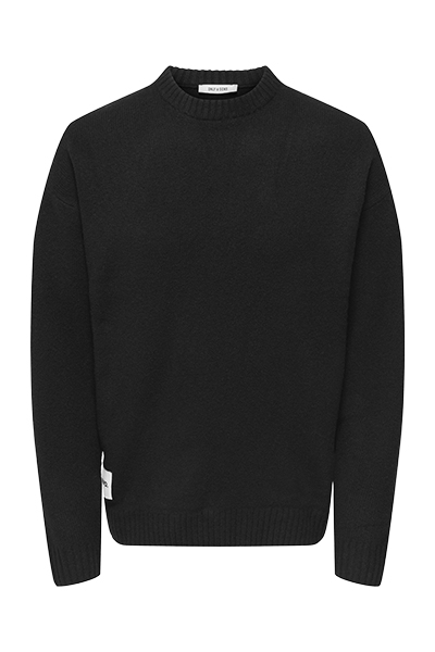 ONLY & SONS Page Relaxed Fit Crew Neck Black