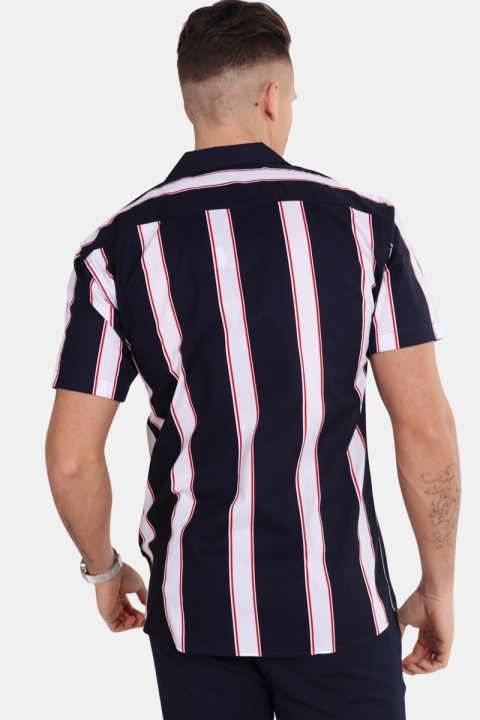 Kronstadt Cuba S/S Gr.89 Hemd Navy/White/Red