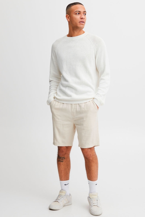 Solid Aurelius Elasticated Linen Shorts Oatmeal