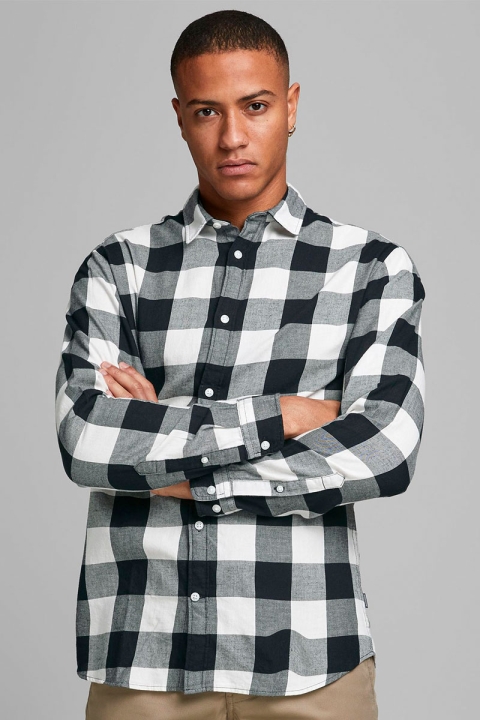 Jack & Jones Gingham Twill Hemd L/S Whisper White