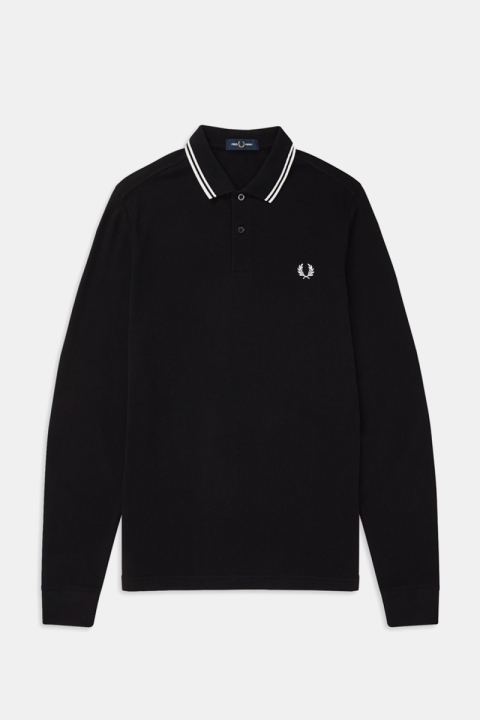 Fred Perry LS TWIN TIPPED Hemd 102 Black