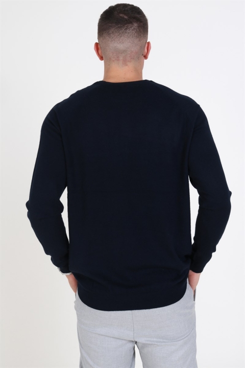 Only & Sons Mikkel Soft Crew Raglan Stricken Dark Navy