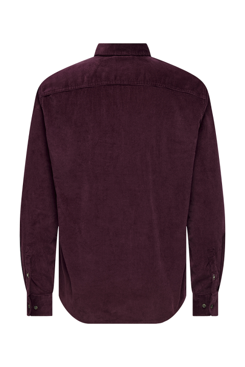 ONLY & SONS Michael Regular Fit Stretch Cord Hemd LS Port Royale