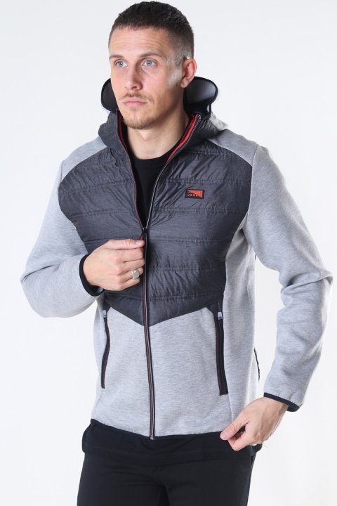 Jack & Jones Toby Hybrid Jacke Light Grey Melange