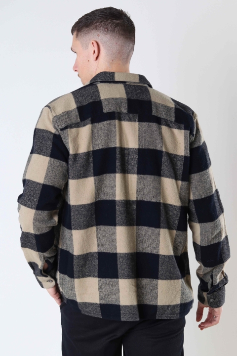 ONLY & SONS SCOTT LIFE LS CHECK FLANNEL OVERSHIRT Chinchilla