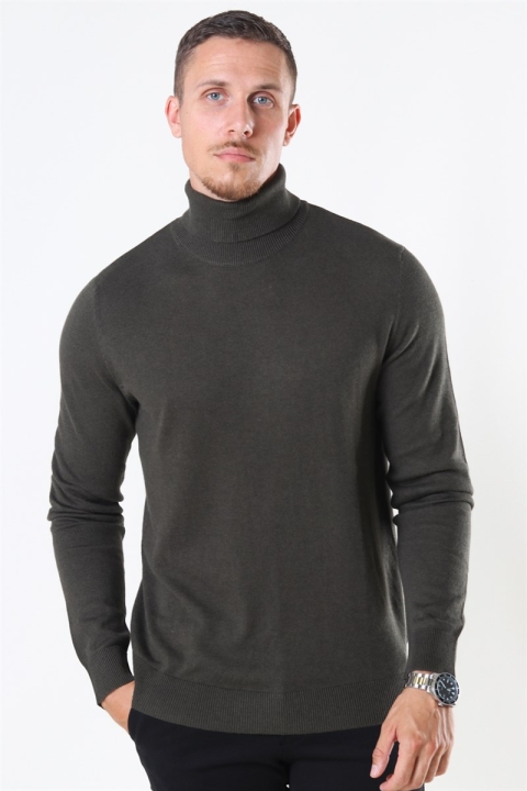 Jack & Jones EMIL KNIT ROLL NECK Olive Night