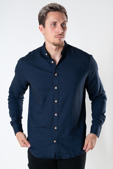 Kronstadt Dean Diego Cotton henley Hemd Navy