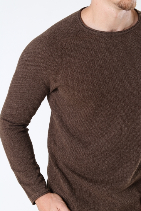 Jack & Jones HILL KNIT CREW NECK Desert Palm