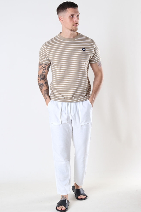 Kronstadt Timmi Organic/Recycled striped t-Hemd Sand