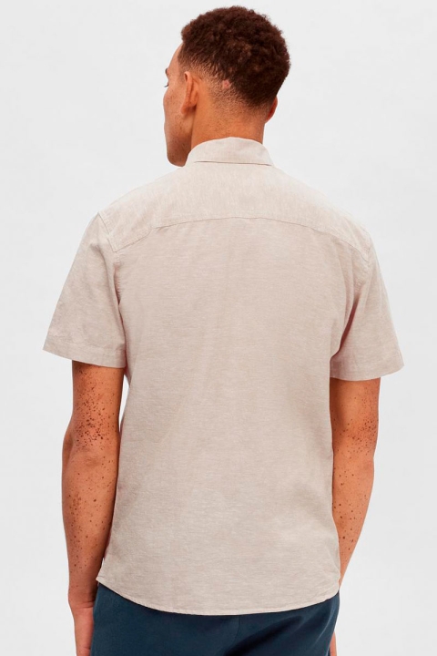 Selected SLHSLIMNEW-LINEN Hemd SS CLASSIC Kelp