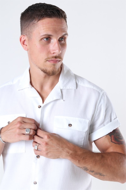 Only & Sons Andrew Waffle Hemd S/S White