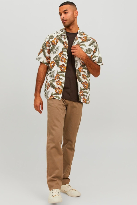 Jack & Jones Jeff Resort Floral Hemd SS Cloud Dancer