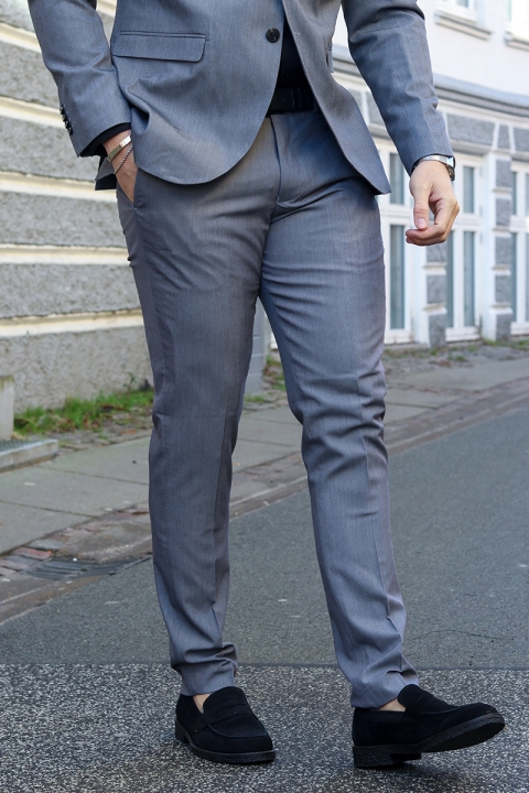 Jack & Jones Premium Franco Slim Fit Anzug Light Grey Melange