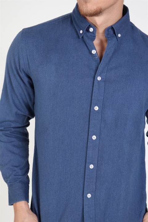 Clean Cut Sälen Flannel Hemd Denim Blue