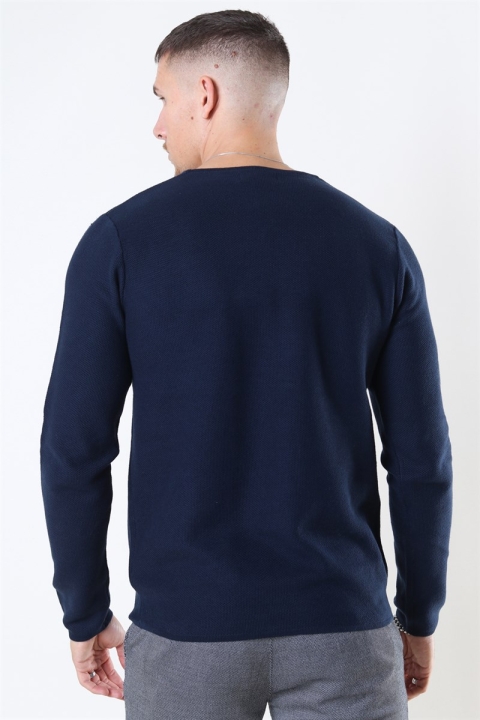 Clean Cut Copenhagen Lauritz Crew Knit Navy