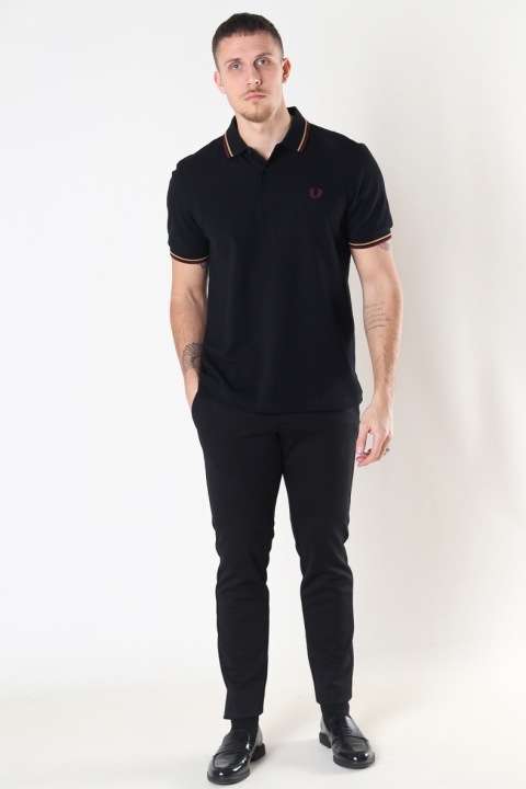 Fred Perry TWIN TIPPED FP Hemd N04 BLK/1964GLD/AUBG