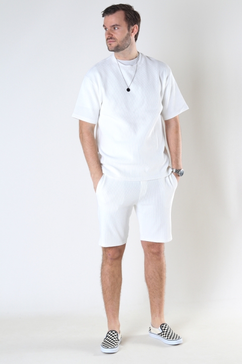 ONLY & SONS ONSBERKELEY LIFE REG SWEAT SHORTS Star White