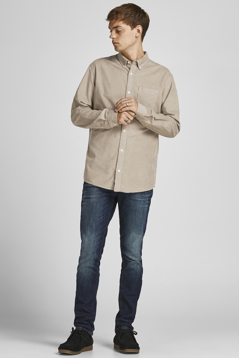 Jack & Jones ATLAS CORD Hemd L/S BUTTON DOWN Crockery SLIM FIT