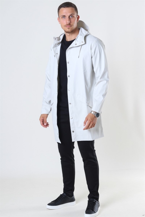 Rains Long Regnfrakke Off White