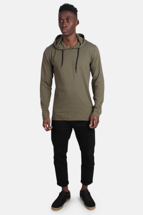 Basic Brand Hooded T-Hemd Army