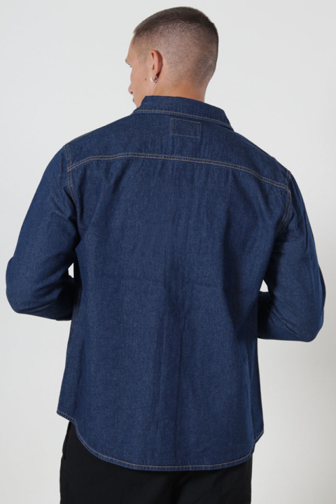 ONLY & SONS Bane Regular Fit Denim Hemd Dark Blue Denim