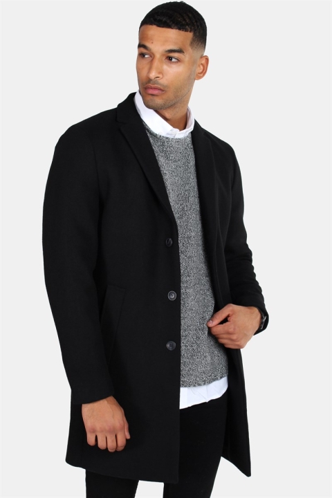 Jack and Jones JPRMorten Wollmantel STS Black