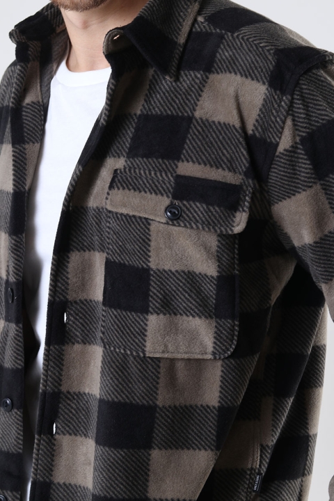 ONLY & SONS ONSTYN RLX 1PKT FLEECE CHECK LS Hemd Fallen Rock