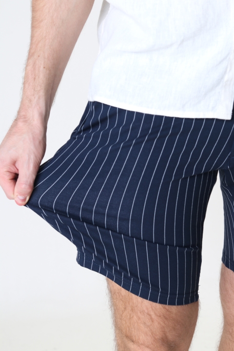 Denim project Ponte Shorts 134 Dark navy white pin