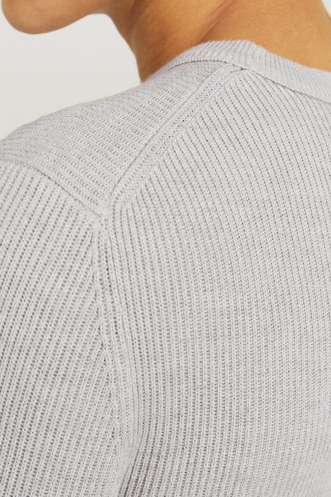 Jack & Jones Perfect Knit Crew Neck Light Grey Melange
