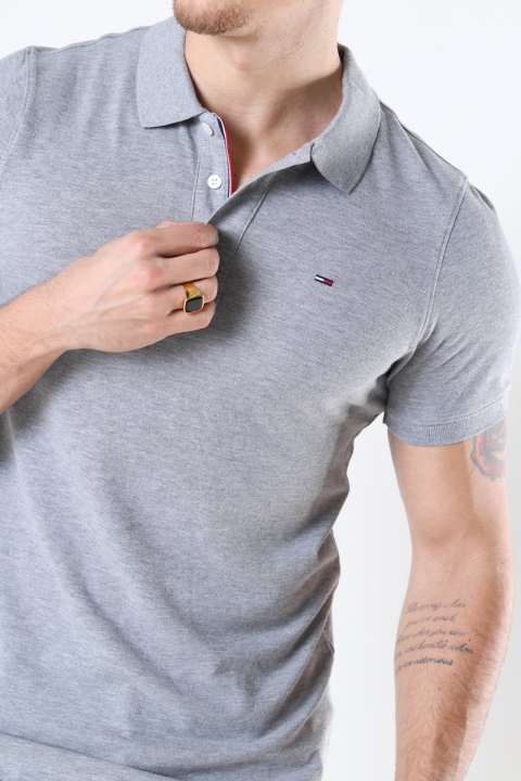 Tommy Jeans Original Fine Pique Polo SS Lt Grey HTR