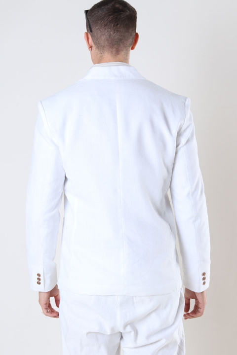 ONLY & SONS Eve Casual Linen Blazer Bright White