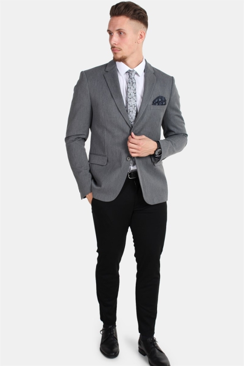 Solid Frederic Class Blazer Med Grey