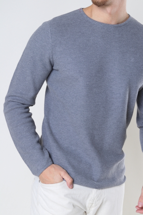 Clean Cut Copenhagen Lauritz Crew Knit Light Grey Mel