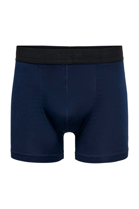 ONLY & SONS Fitz Bamboo 3 Pack Logo Boxers Dark Navy