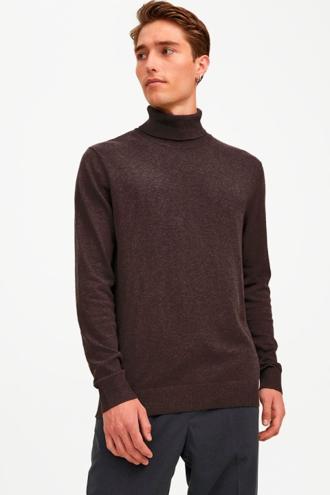 Jack & Jones JJEEMIL KNIT ROLL NECK NOOS Mulch