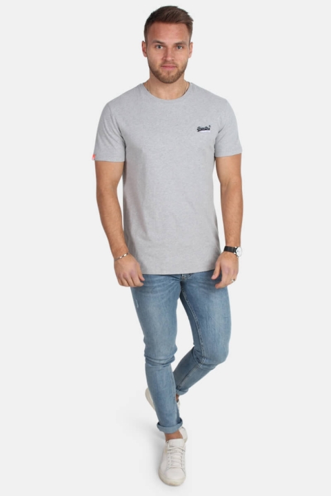 Superdry Orange Label Vintage Emb T-Hemd Grey Marl