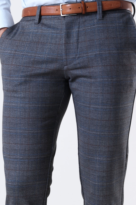 ONLY & SONS MARK PANTS TAP CHECK Grey Pinstripe