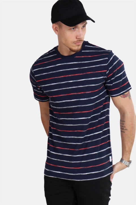 Only & Sons Leonard Stripe SS T-Hemd Majolica Blue