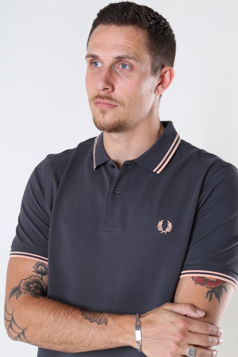 Fred Perry Twin Tipped Fp Hemd Gunmetal