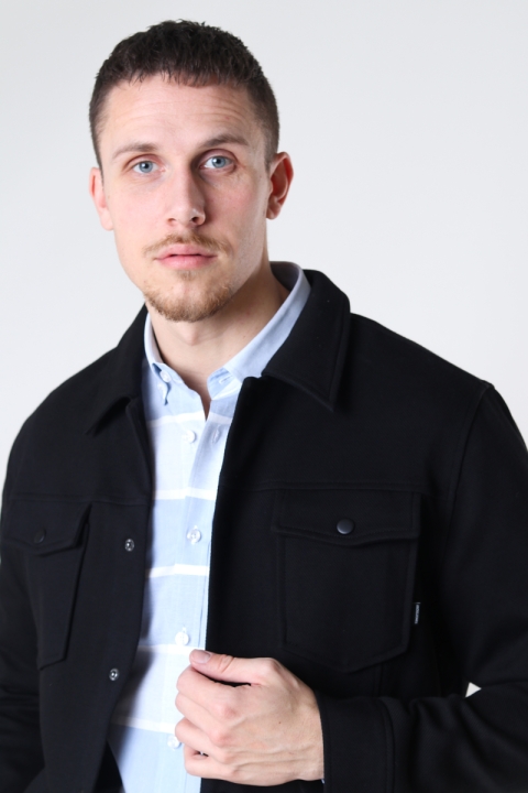 Jack & Jones JPRBLADEXTER SWEAT TRUCKER JACKET Black SLIM FIT