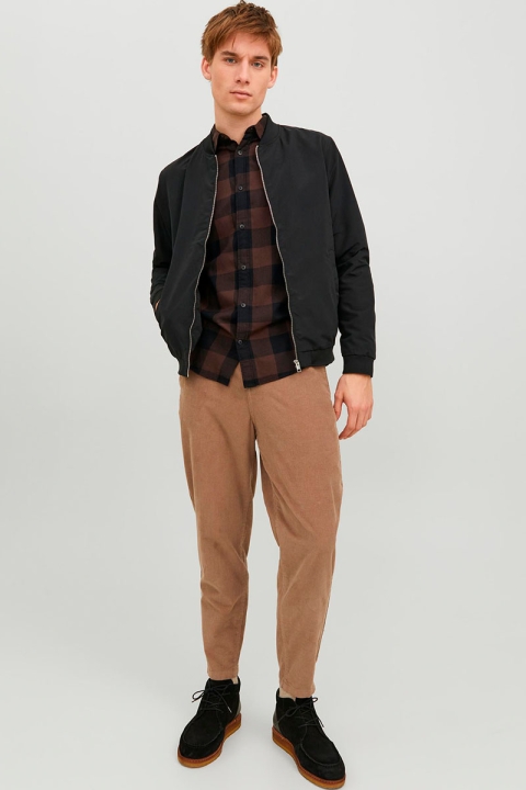 Jack & Jones Gingham Twill Hemd L/S Seal Brown