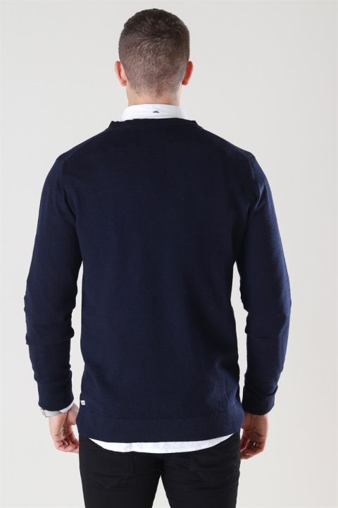 Kronstadt Johannes Merino Stricken Cardigan Navy