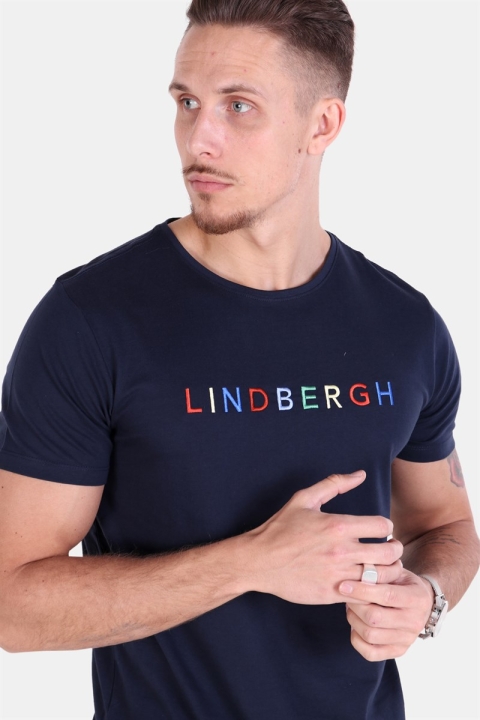Lindbergh Logo T-Hemd Dark Blue
