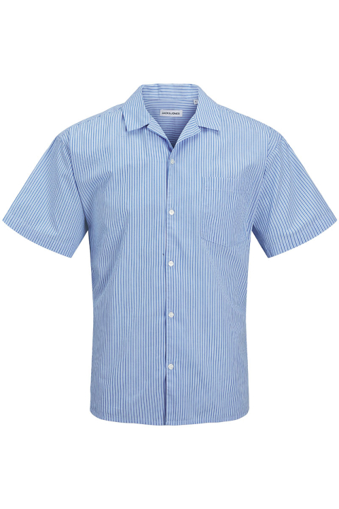 Jack & Jones Cody Poplin Resort Hemd SS Cashmere Blue