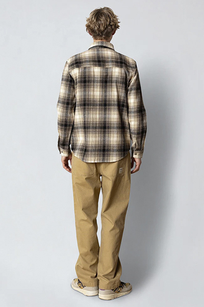 Fat Moose Adrian Cotton Check Hemd Sand / Black