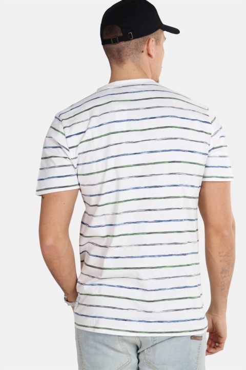 Only & Sons Leonard Stripe SS T-Hemd White