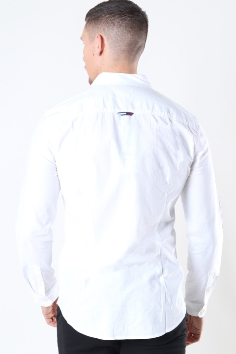 Tommy Jeans Slim Stretch Oxford Hemd White