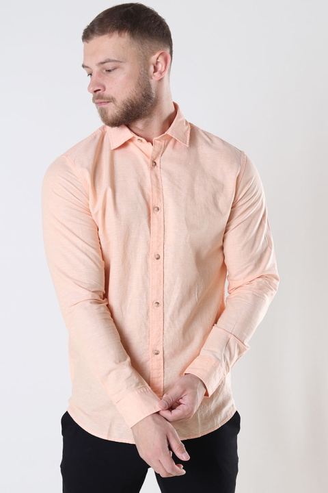 Jack & Jones Summer Linen Hemd LS Pumpkin